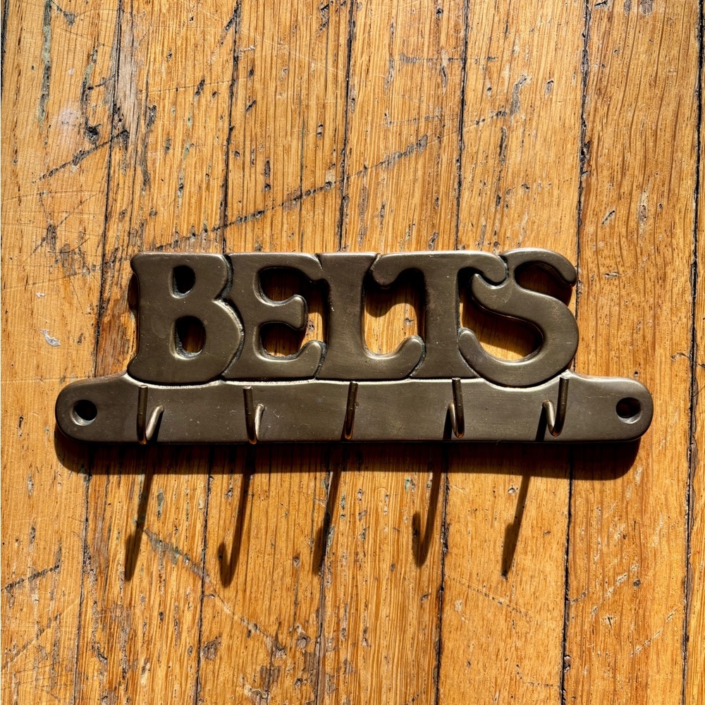 Vintage solid brass Belts wall hook